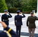 Warrant Officer Kazuo Nemoto, Sergeant Major of the Japan Ground Self-Defense Force Particaptes in a Public Wreath-Laying Ceremony at the Tomb of the Unknown Soldier