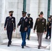 Warrant Officer Kazuo Nemoto, Sergeant Major of the Japan Ground Self-Defense Force Particaptes in a Public Wreath-Laying Ceremony at the Tomb of the Unknown Soldier