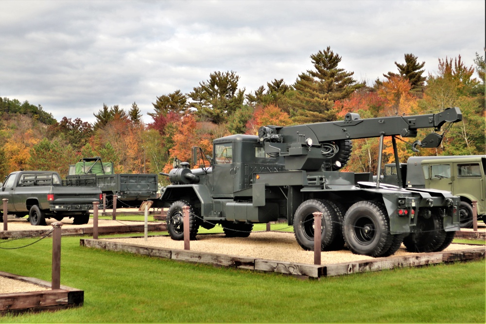 Fall colors at Fort McCoy's Equipment Park in historic Commemorative Area