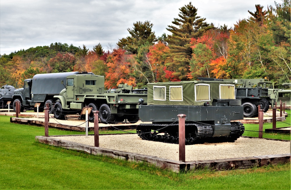 Fall colors at Fort McCoy's Equipment Park in historic Commemorative Area
