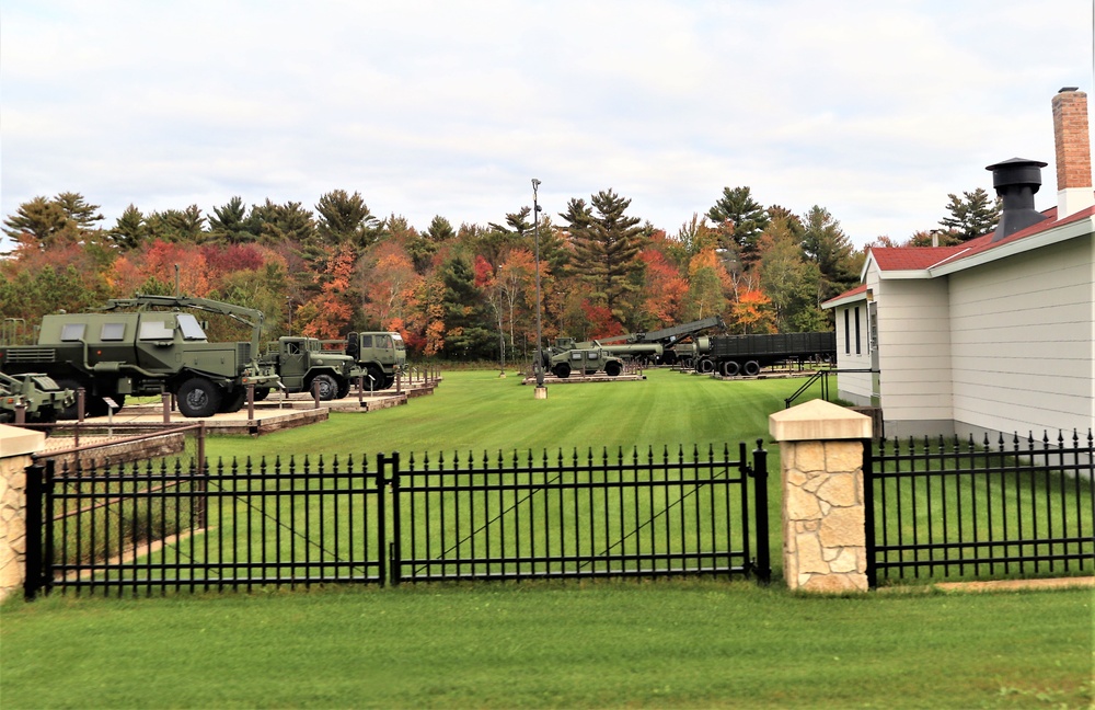 Fall colors at Fort McCoy's Equipment Park in historic Commemorative Area