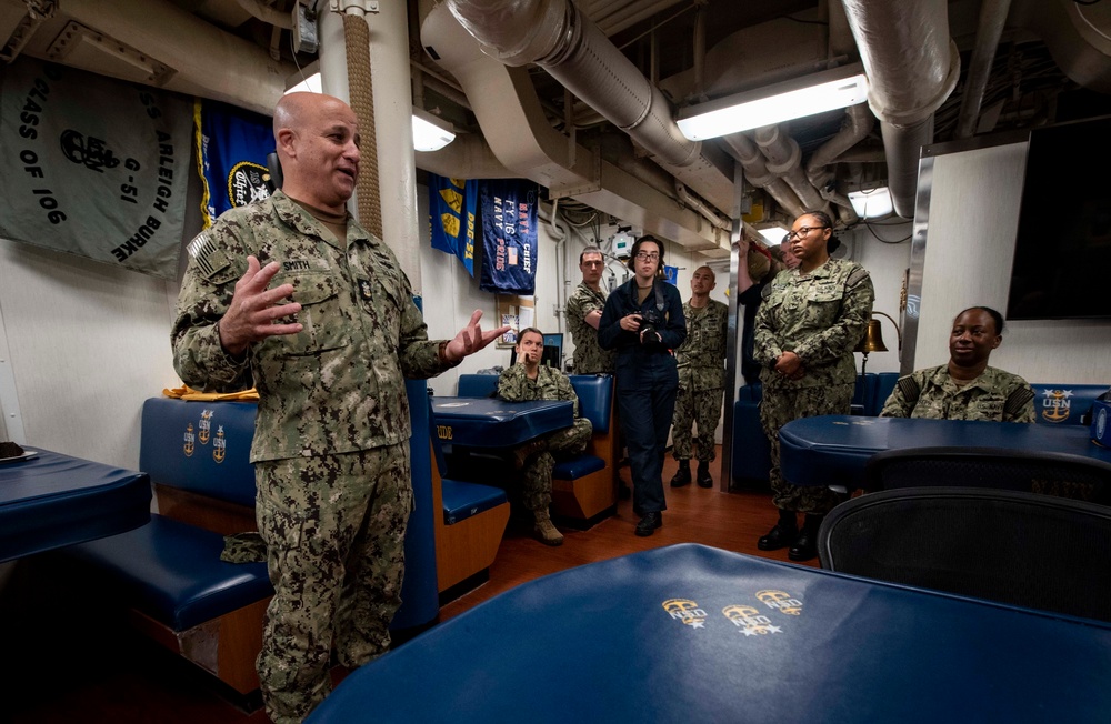 MCPON Russell Smith conducts fleet engagement at Naval Station Rota