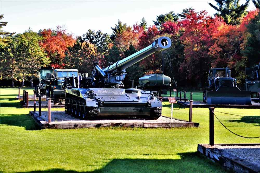 Fall colors at Fort McCoy's Equipment Park in historic Commemorative Area