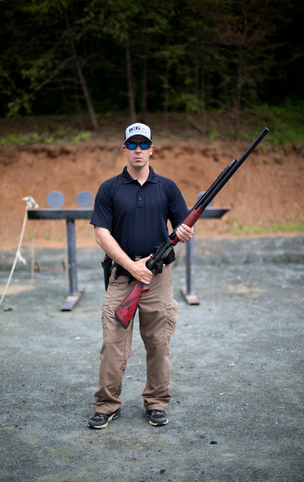 Marine Corps Reserve Action Shooting Team trains with the Marine Corps Action Shooting Team.