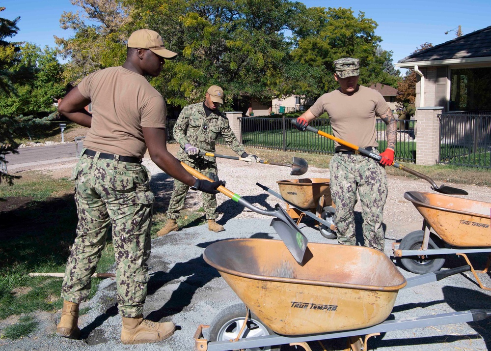 U.S. Navy Ceremonial Guard Sailors Volunteer at Denver Urban Gardens