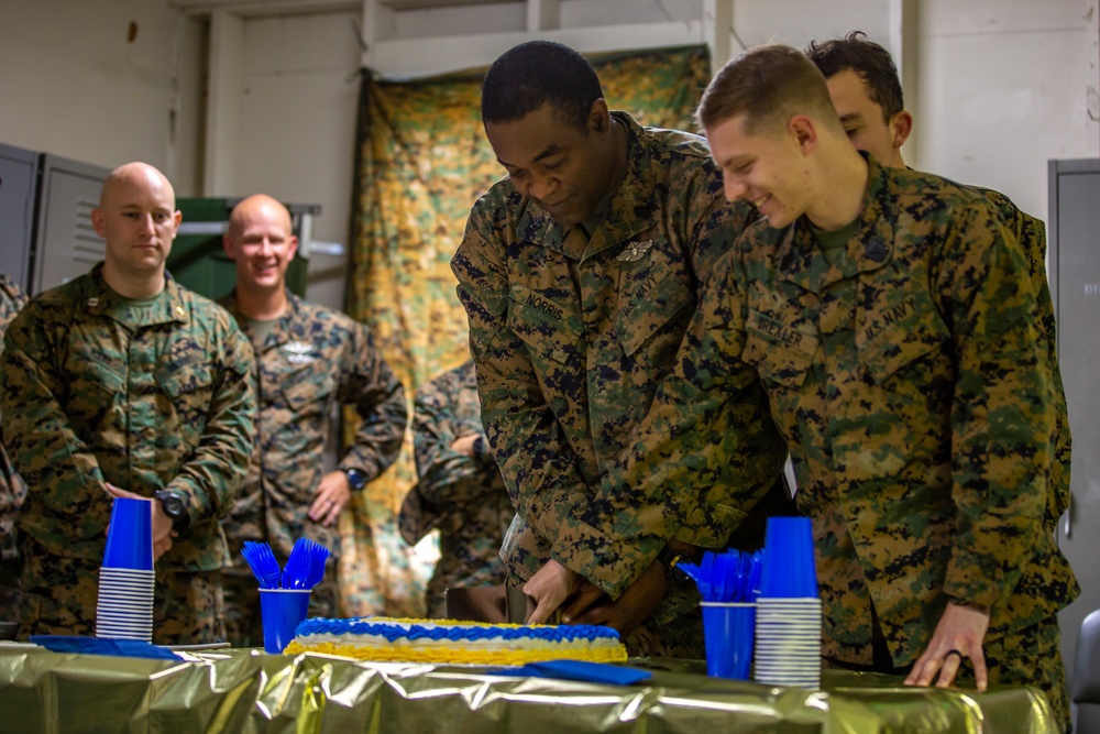 Navy Sailors Celebrate the Navy's 246th Birthday at Task Force Pickett