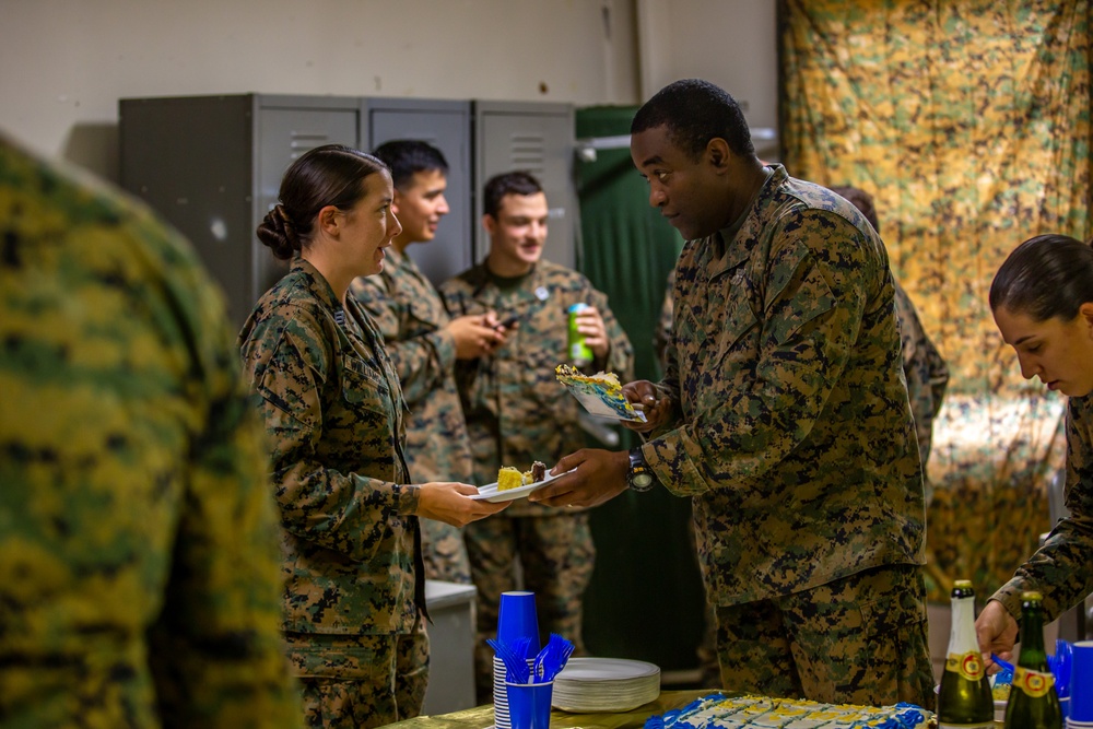 Navy Sailors Celebrate the Navy's 246th Birthday at Task Force Pickett