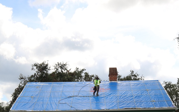 Hurricane Ida Response: Blue roof installs at St. John the Baptist Parish