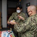 Sailors, Personnel at Naval Base Guam Celebrate Navy Birthday with Cake Cutting Ceremony