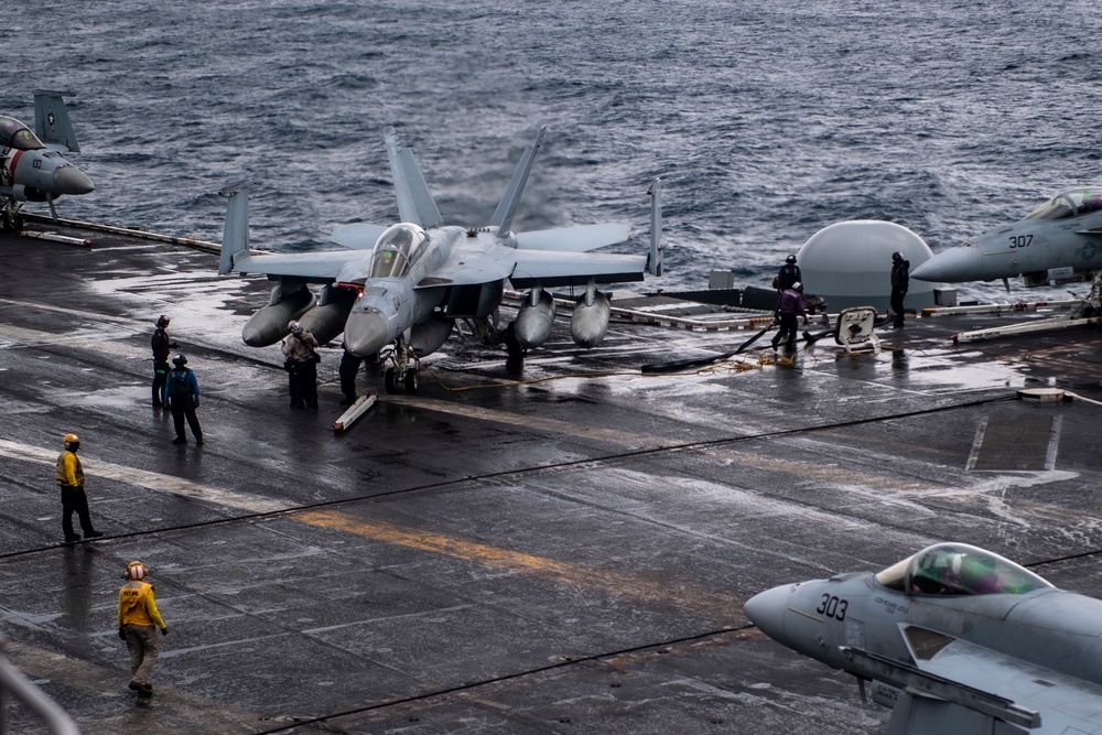 USS Carl Vinson (CVN 70) Conducts Flight Operations in Bay of Bengal