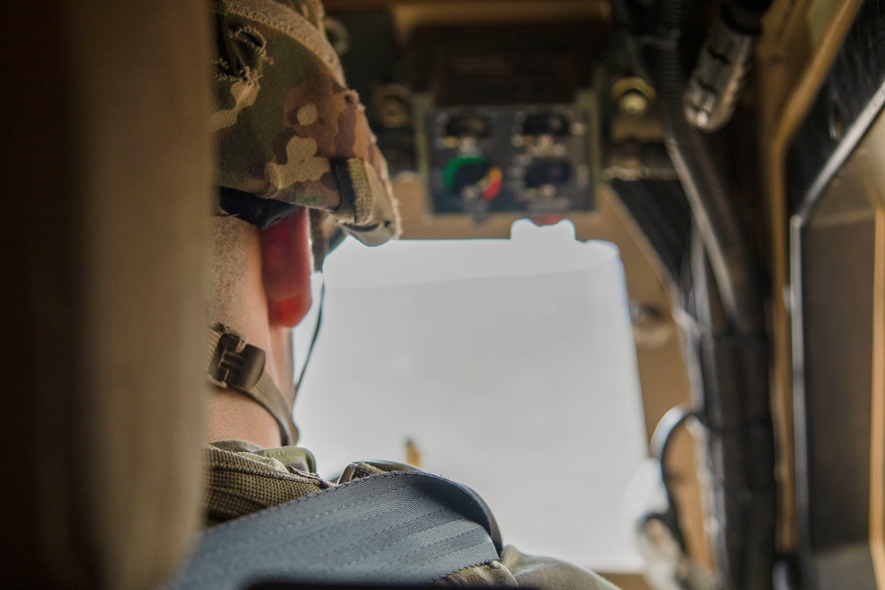 D Co., 1-102nd Infantry Regiment (Mountain) conducts mounted gunnery training