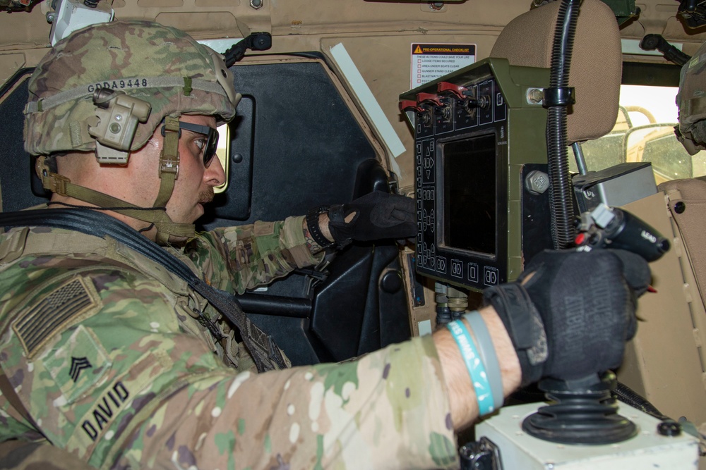 D Co., 1-102nd Infantry Regiment (Mountain) conducts mounted gunnery training