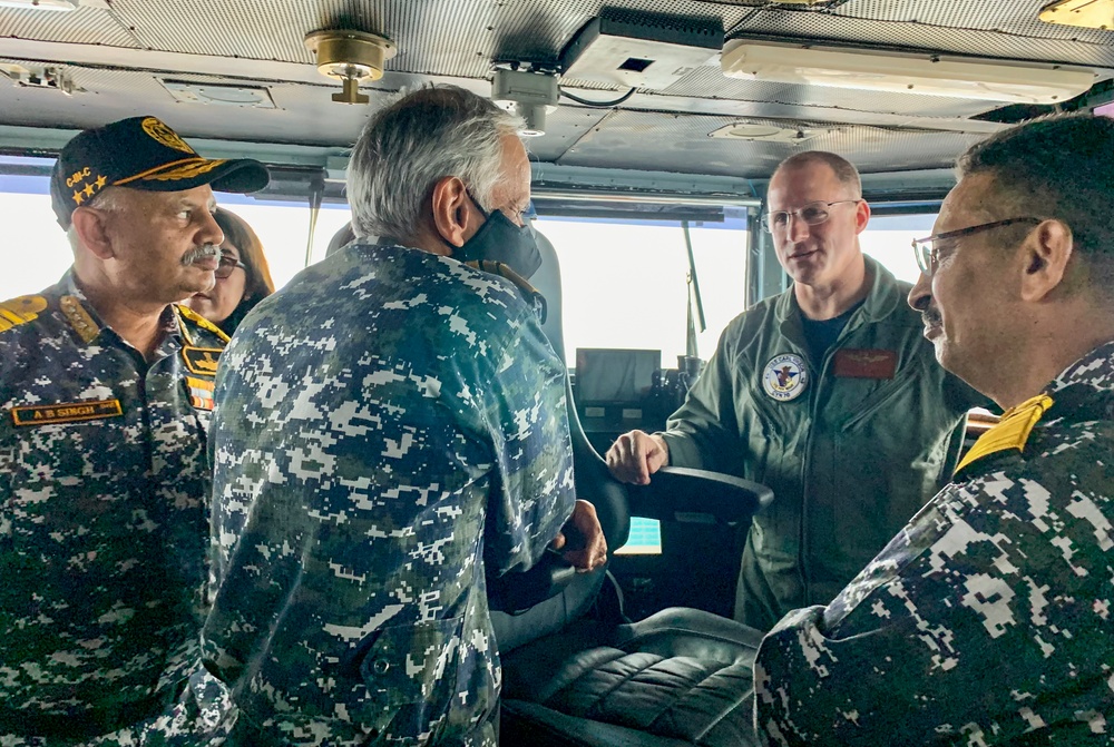 CNO and Senior Indian Navy Leaders Visit USS Carl Vinson During Exercise MALABAR