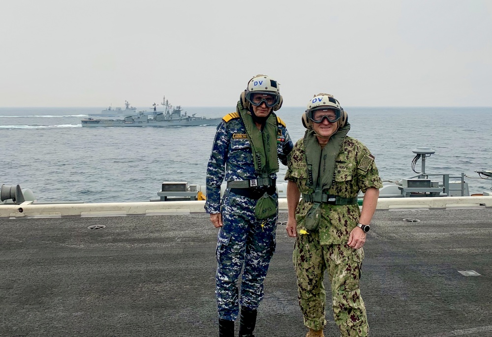 CNO and Senior Indian Navy Leaders Visit USS Carl Vinson During Exercise MALABAR