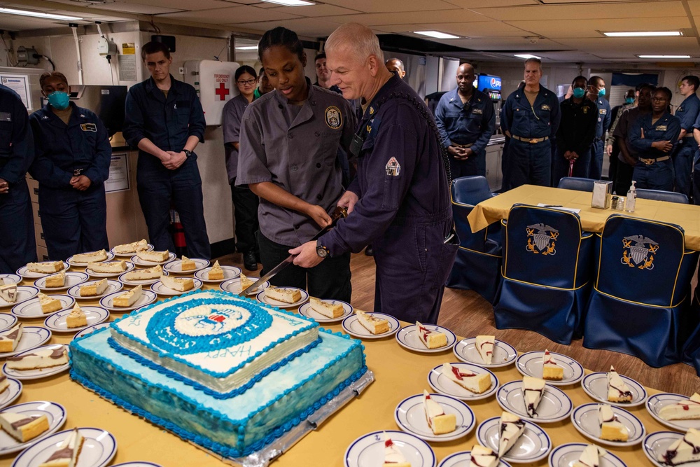 USS Arlington Celebrates U.S. Navy Birthday