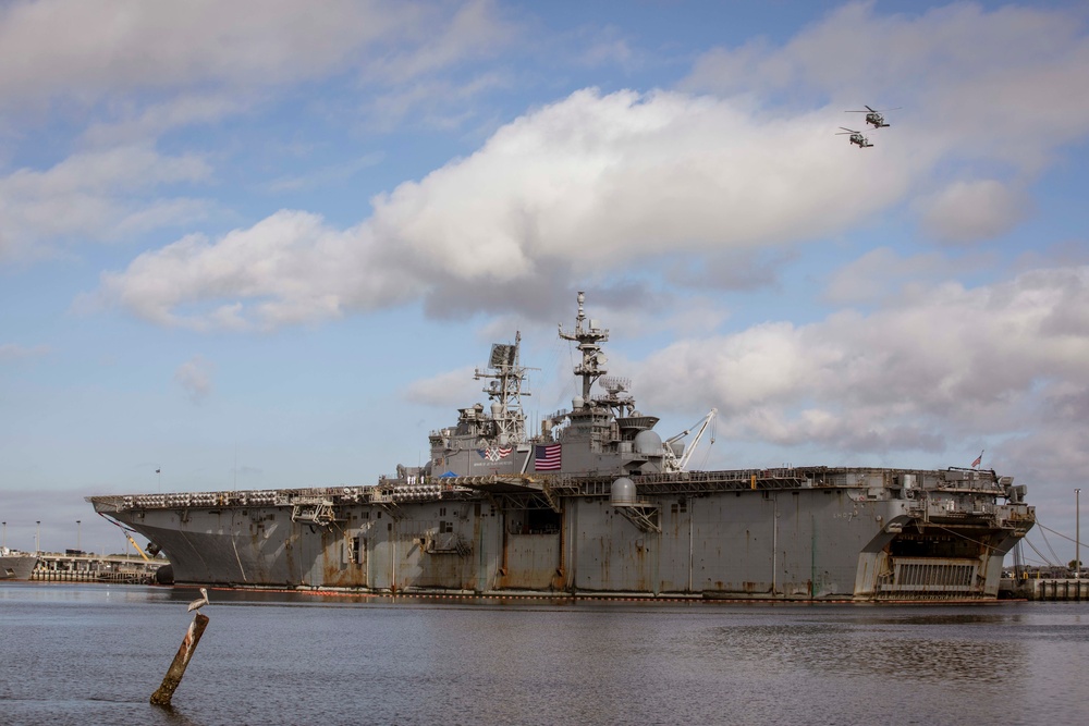 USS Iwo Jima Change of Command Ceremony Flyover