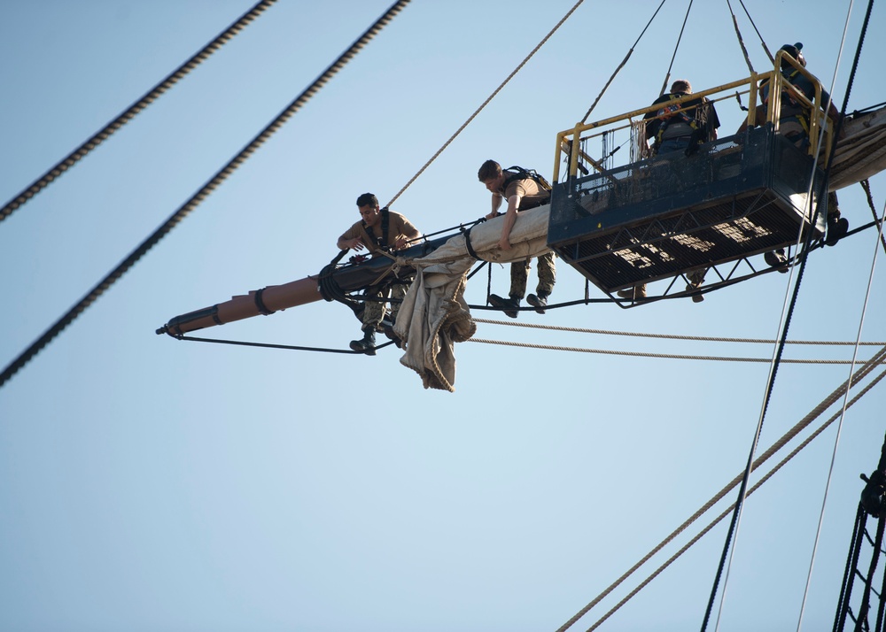 USS Constitution Forward Top Sail