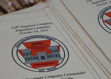 228th Engineer Company hold deployment departure ceremony
