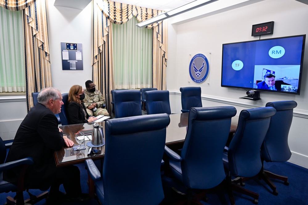 SecAF Kendall virtual meeting with UK Minister for the Armed Forces Heappey