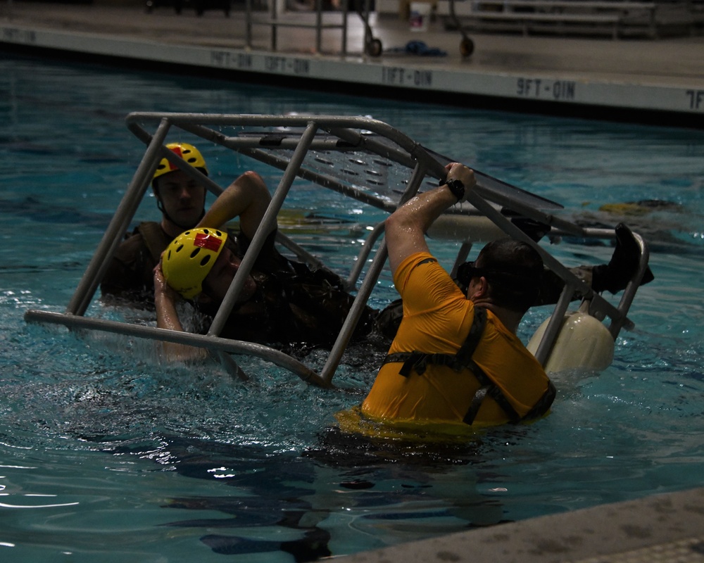 Survival, Evasion, Resistance and Escape personnel training in water survival