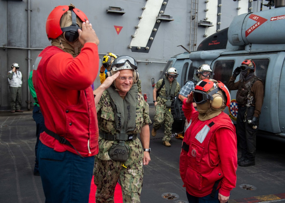 CNO, Indian Chief of Naval Staff Visit USS Carl Vinson (CVN 70) as part of MALABAR 21