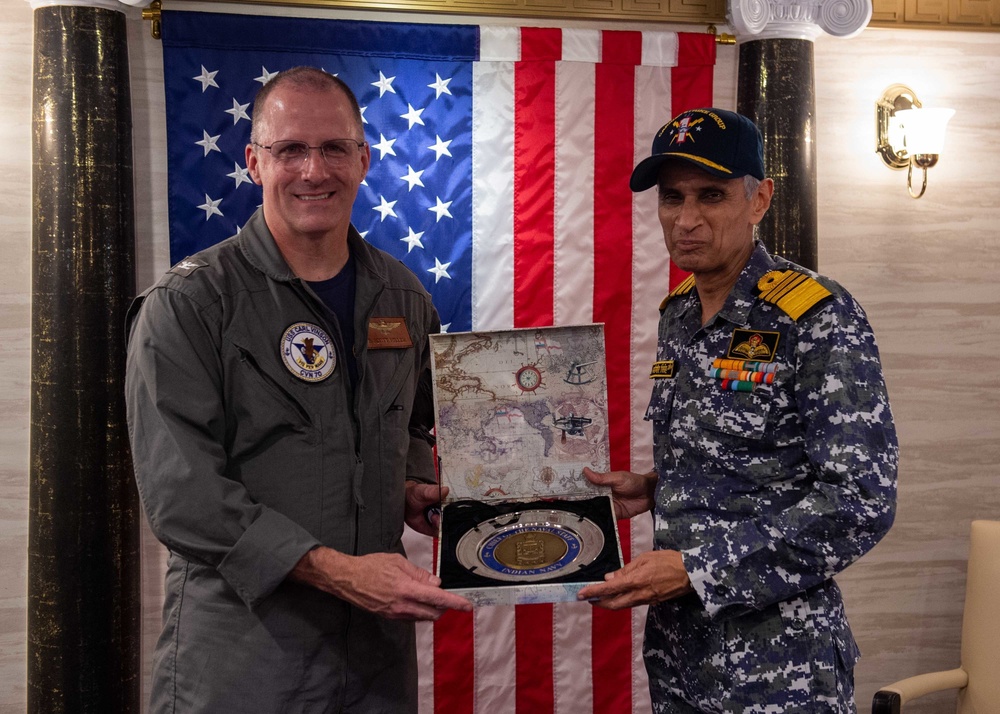 CNO, Indian Chief of Naval Staff Visit USS Carl Vinson (CVN 70) as part of MALABAR 21