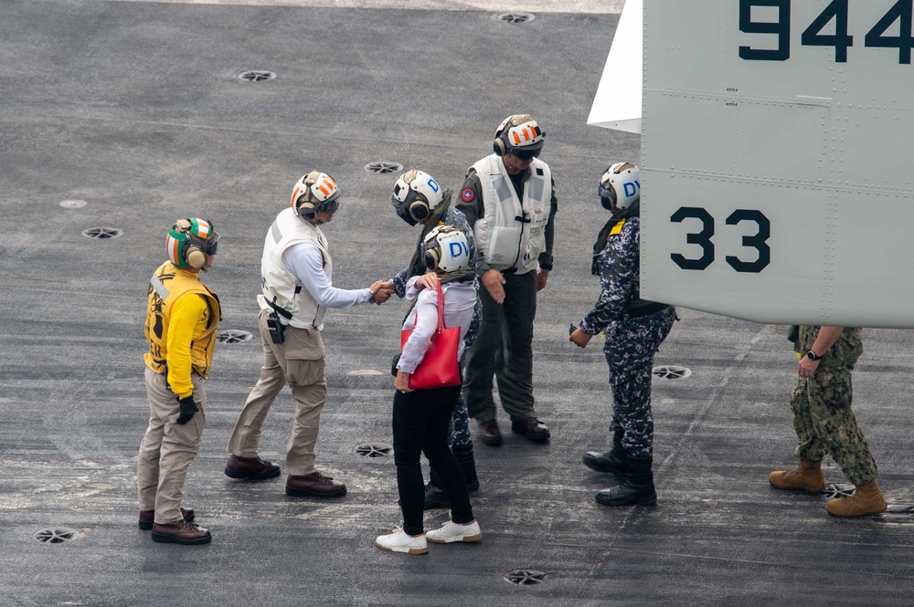 CNO, Indian Chief of Naval Staff Visit USS Carl Vinson (CVN 70) as part of MALABAR 21