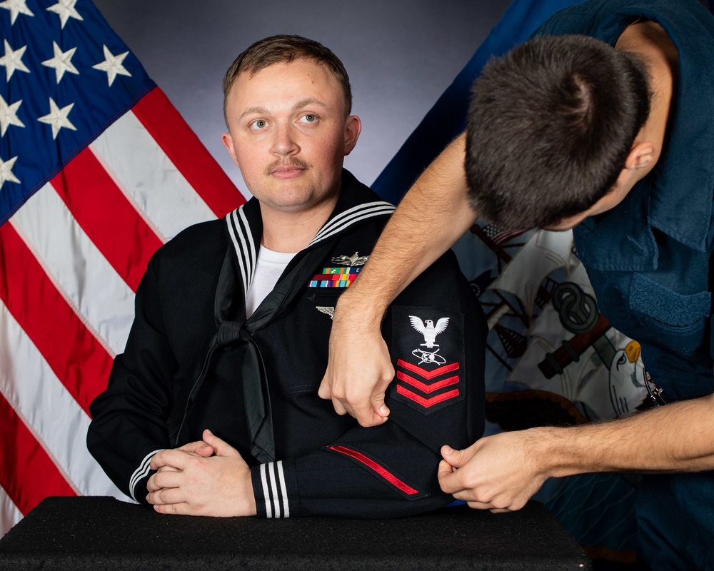 USS Carl Vinson (CVN 70) Sailors Conduct Military Portrait