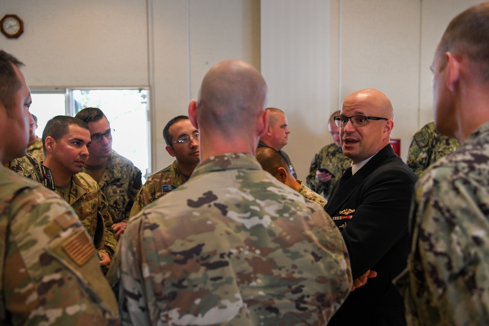 Rear Admiral Lahti Speaks With Misawa Sailors and Airmen