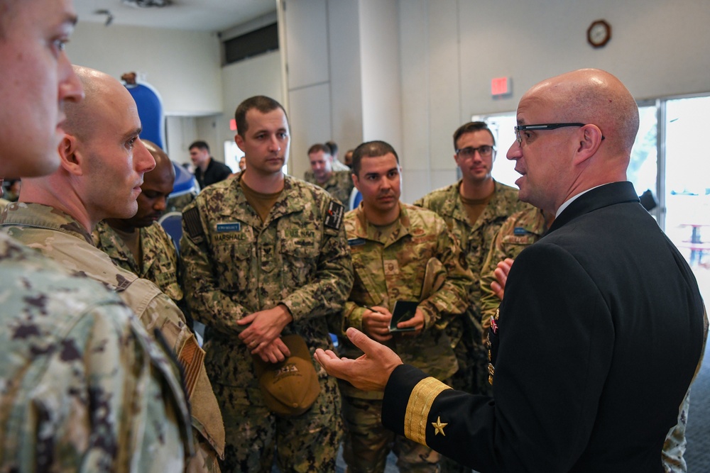 Rear Admiral Lahti Speaks With Misawa Sailors and Airmen