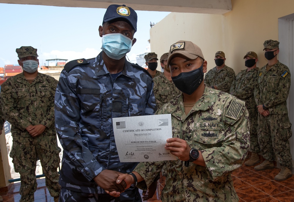 Djibouti Navy Recruits complete MSRON maritime course