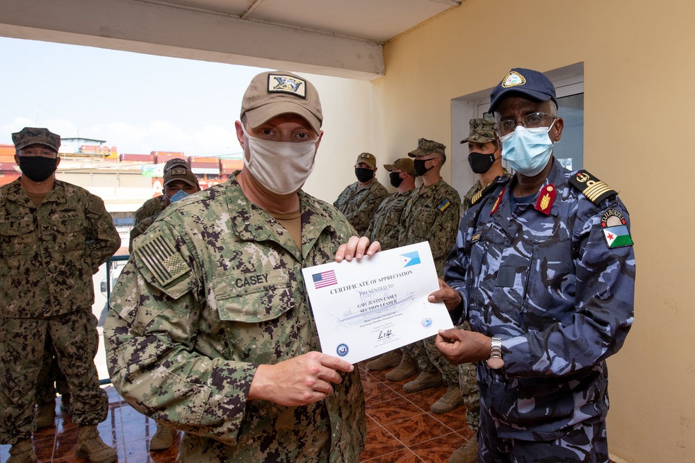 Djibouti Navy Recruits complete MSRON maritime course