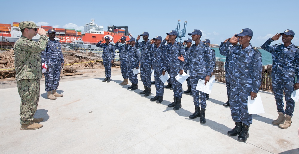 Djibouti Navy Recruits complete MSRON maritime course