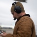 100th Aircraft Maintenance Squadron crew chief performs maintenance on a KC-135 boom.