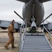 100th Aircraft Maintenance Squadron crew chief performs maintenance on a KC-135 boom.