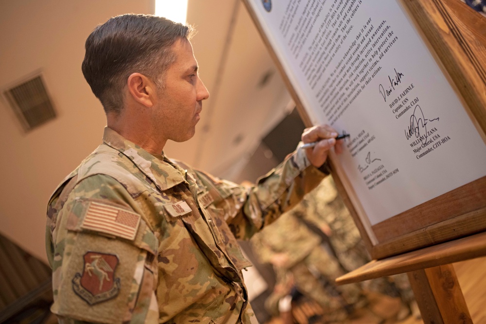 Collaborative Camp Lemonnier, Djibouti and Combined Joint Task Force – Horn of Africa Sexual Assault Prevention and Response Policy signing