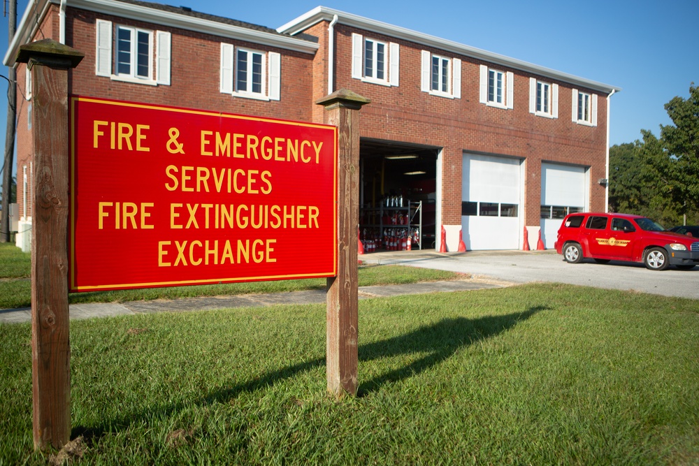 MCB Camp Lejeune Fire and Emergency Services fire extinguisher exchange