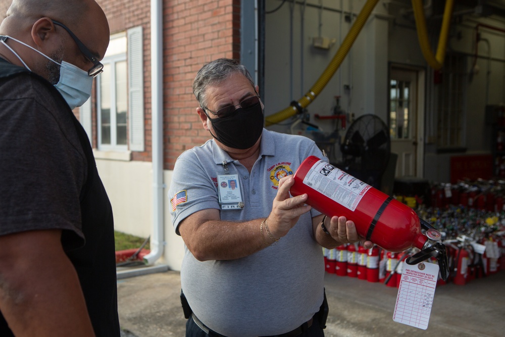 MCB Camp Lejeune Fire and Emergency Services fire extinguisher exchange