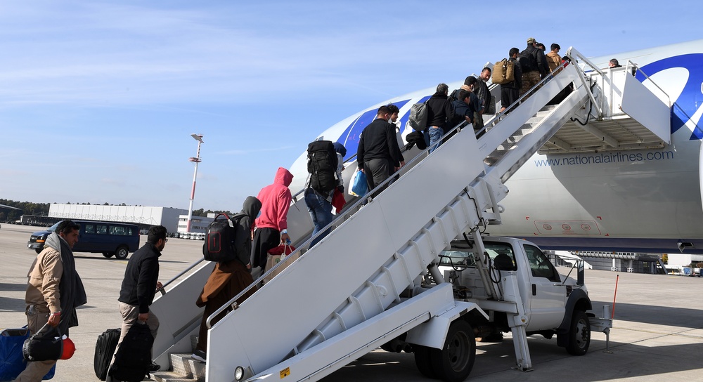 Majority of evacuees depart Ramstein, head to US