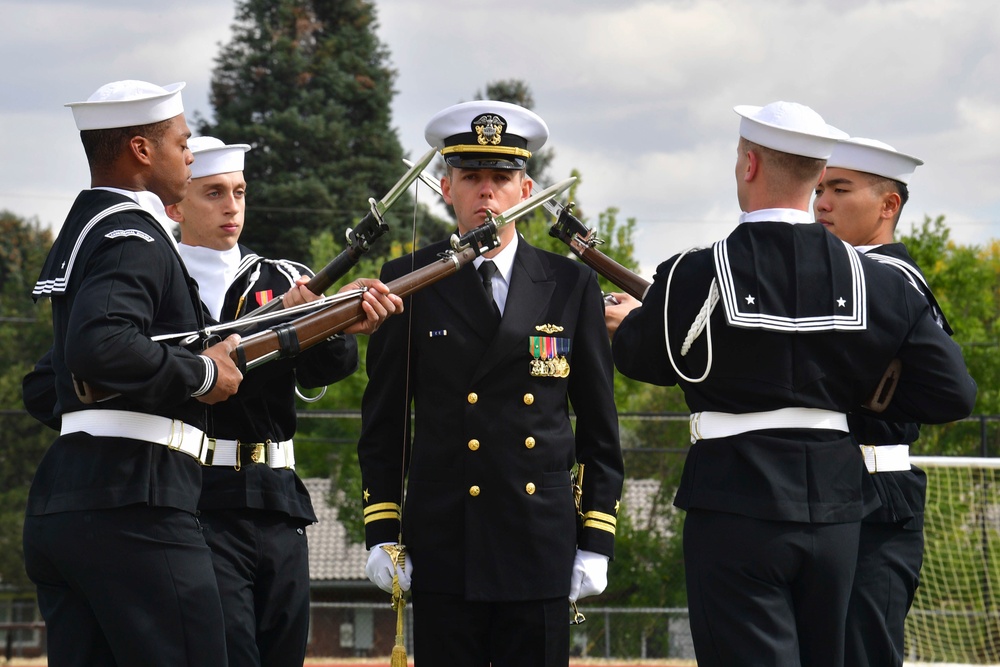 U.S. Navy Ceremonial Guard Performs at Thomas Jefferson High School