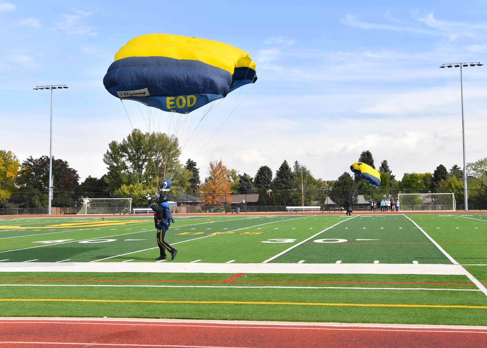 U.S. Navy Leap Frogs Perform at Thomas Jefferson High School