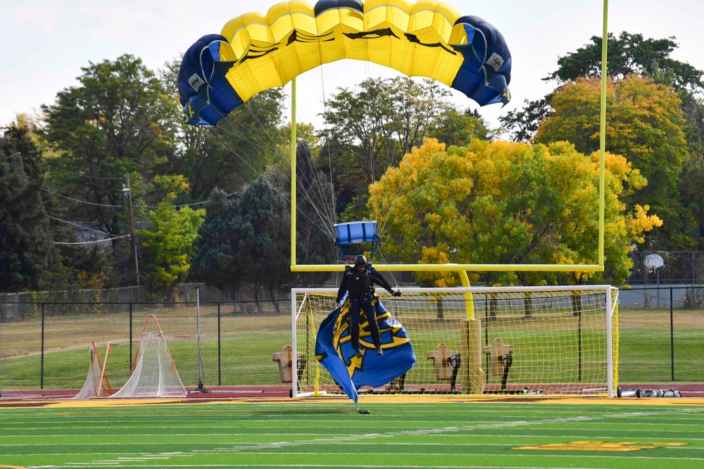 U.S. Navy Leap Frogs Perform at Thomas Jefferson High School