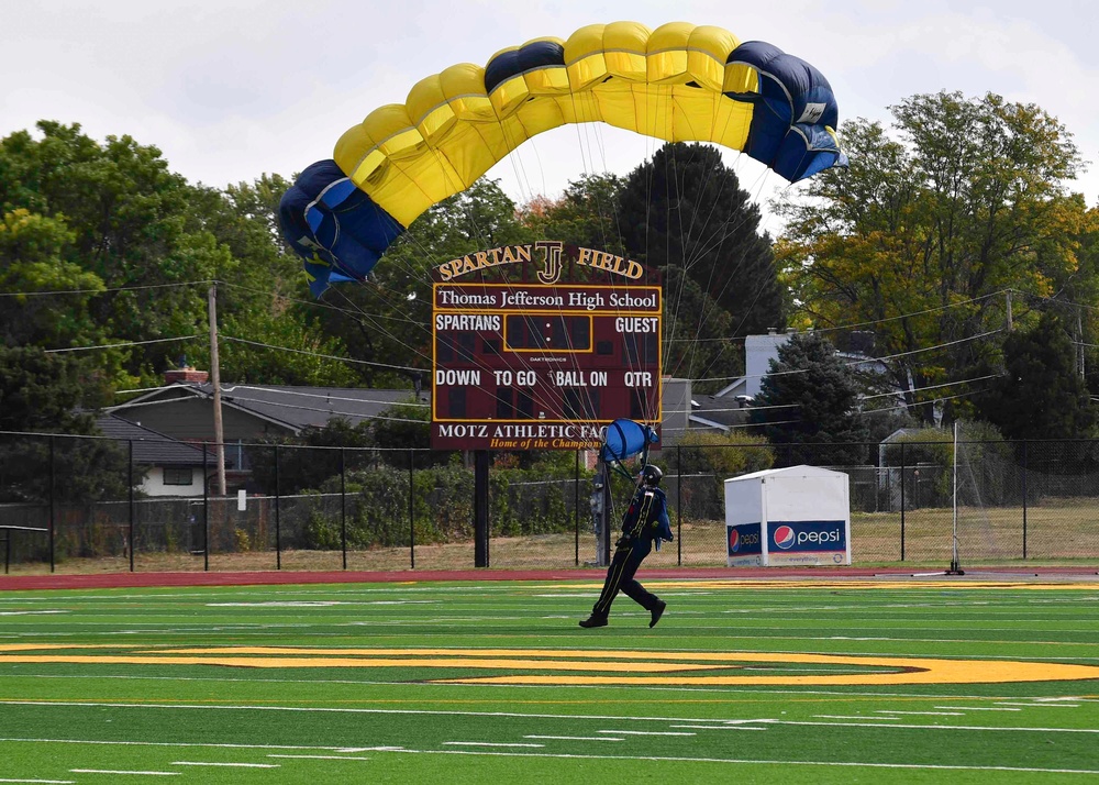 U.S. Navy Leap Frogs Perform at Thomas Jefferson High School