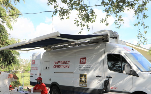 USACE offering Blue Roof signup at the Hispanic Apostolate in Metairie, Louisiana