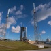 Atlas V rocket stands upright on launchpad for Lucy mission