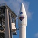 Atlas V rocket stands upright on launchpad for Lucy mission