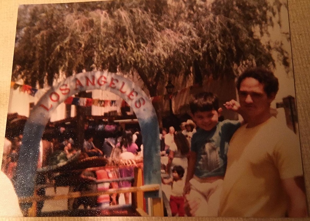 Cordell Hull Lake Park Ranger Luke Navarro as a child with his father at a fair