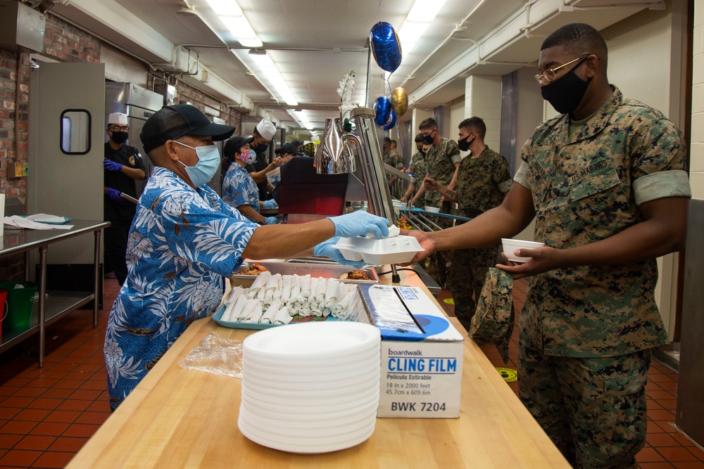 Anderson Hall Birthday Lunch: Navy 246th Birthday Meal