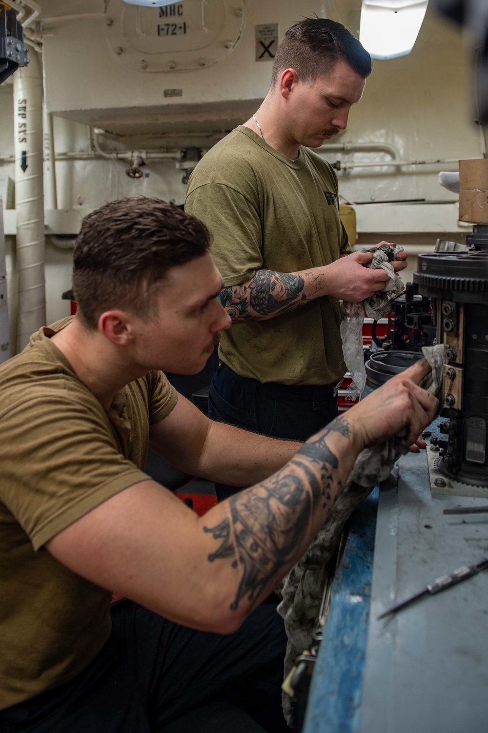 USS Carl Vinson (CVN 70) Sailors Conduct Weapon Maintenance in Bay of Bengal