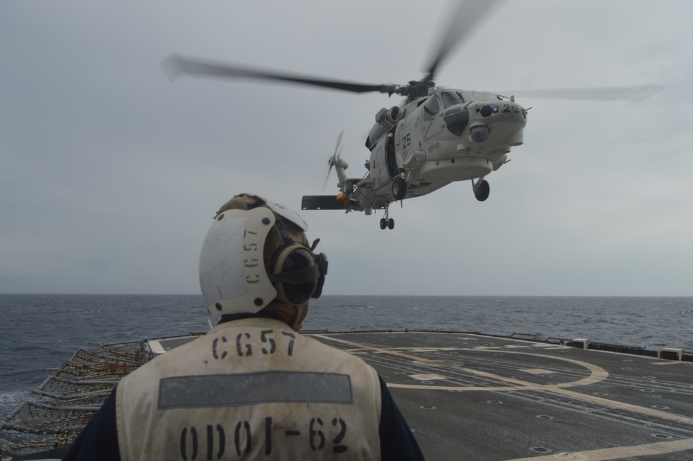 Japan Maritime Self-Defense Force Conducts Malabar Exercise with USS Lake Champlain (CG 57)